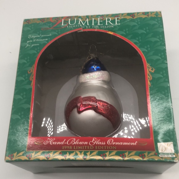 Hand blown snowman ornament - Picture 2 of 2